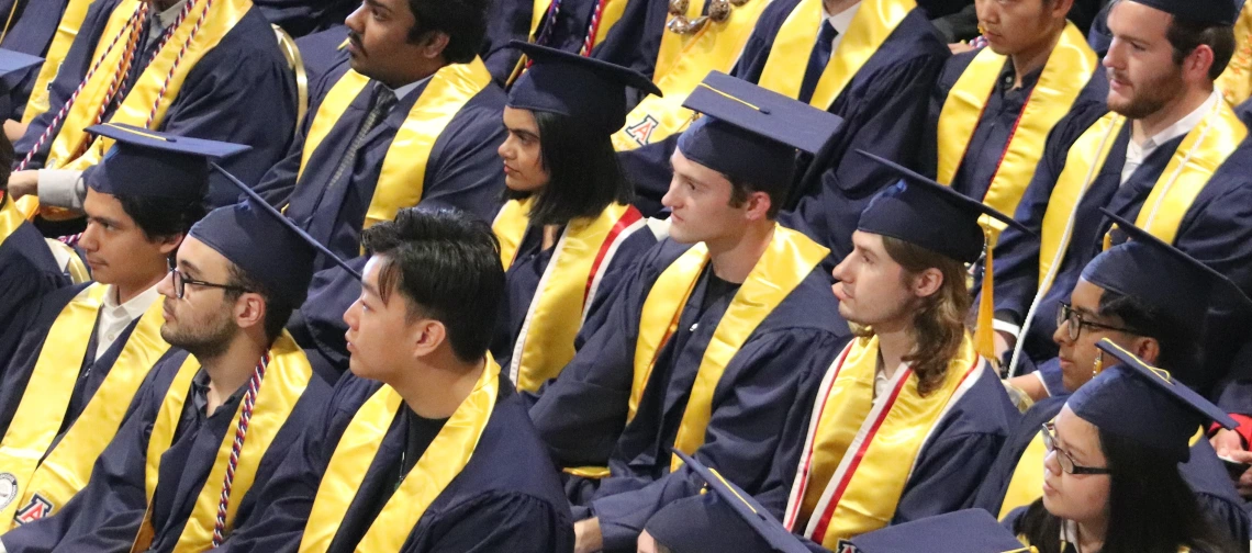 Spring 2024 UA CS graduates seated during the ceremony