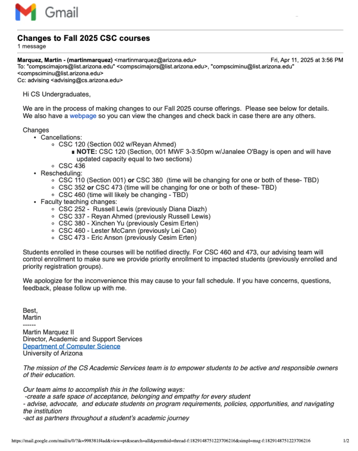 email screenshot from gmail