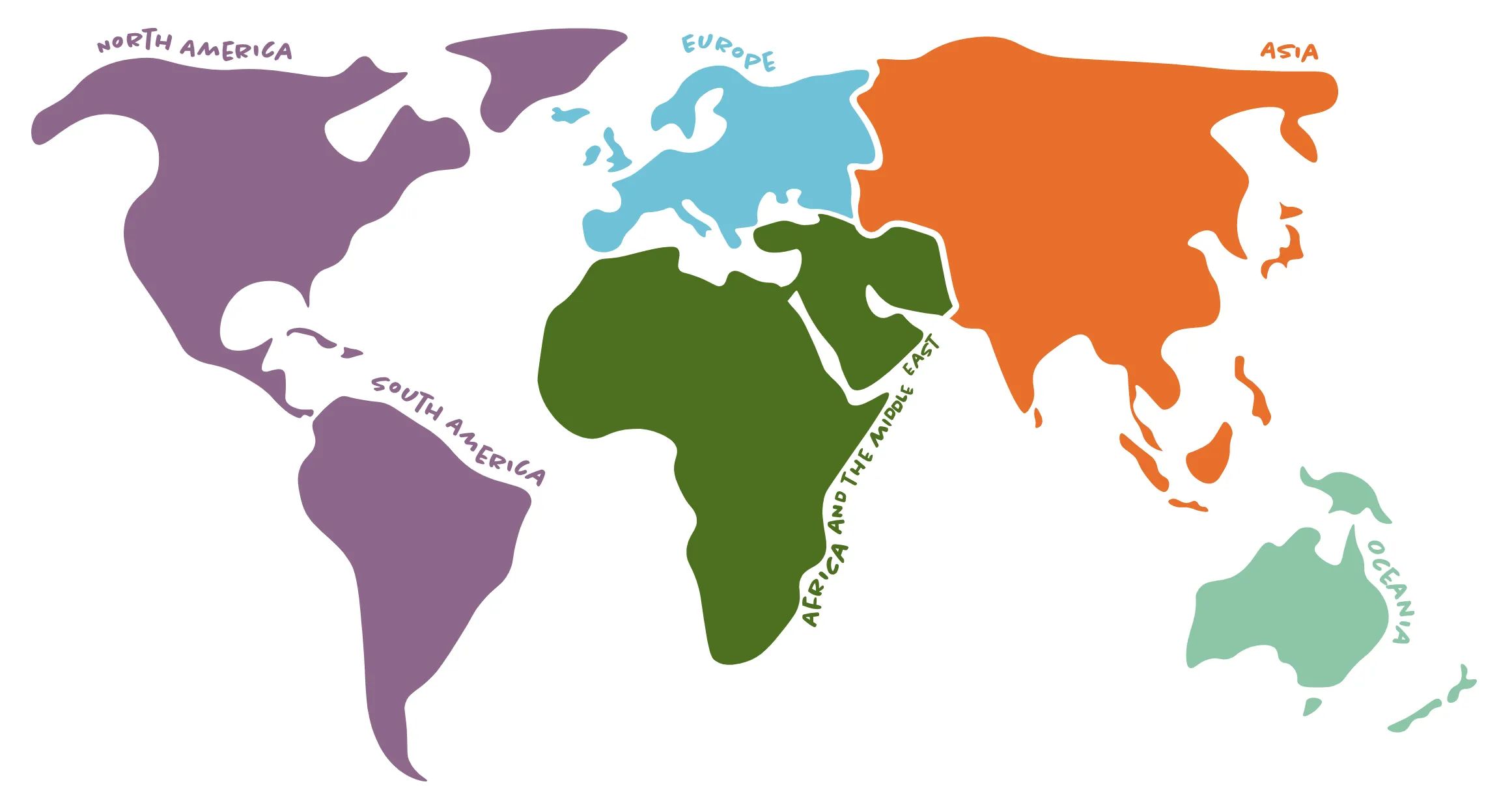 simple map of continents