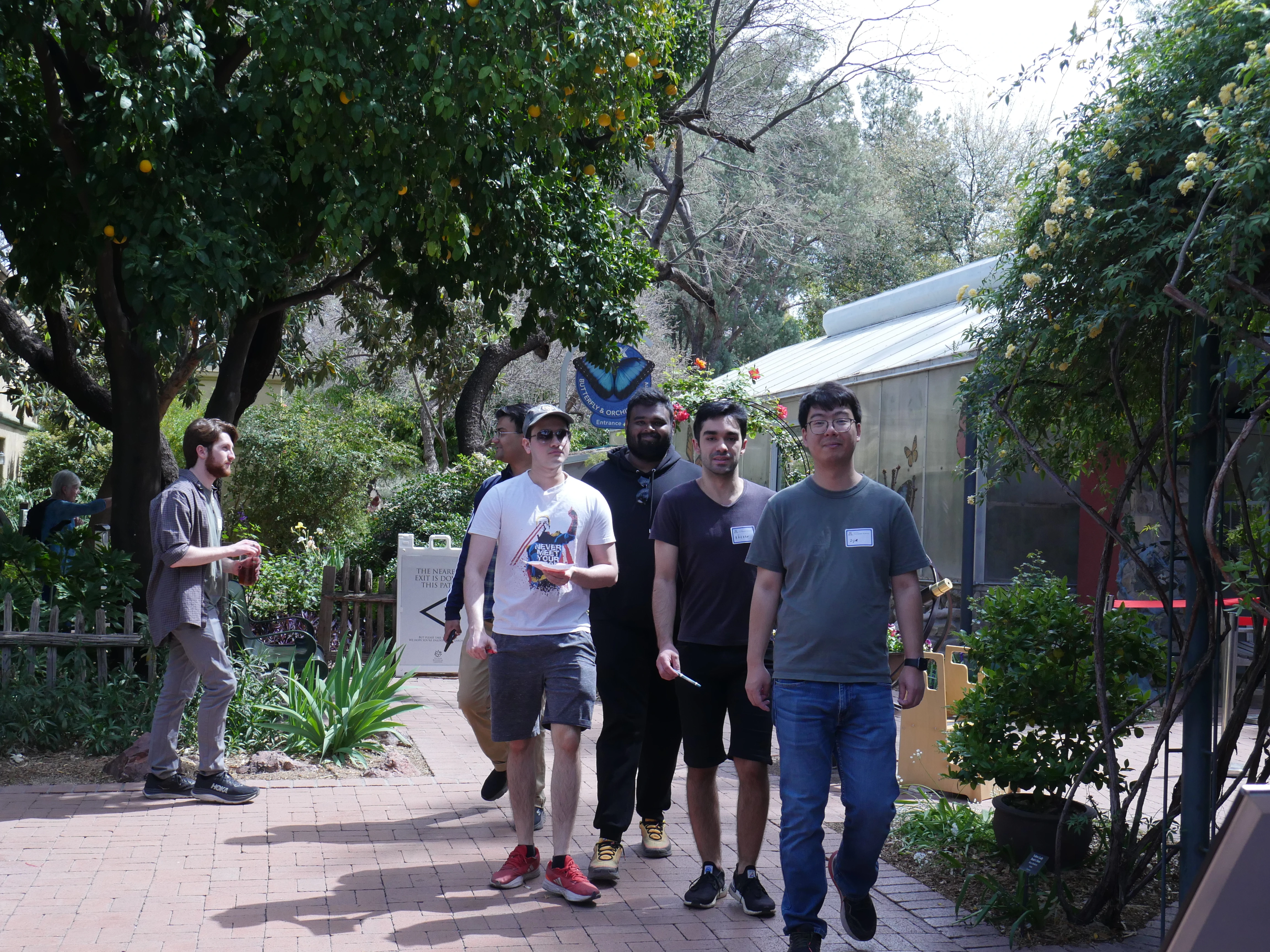 students arriving at the event